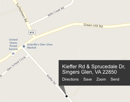 Location of Ostlund Christmas Tree Farm
